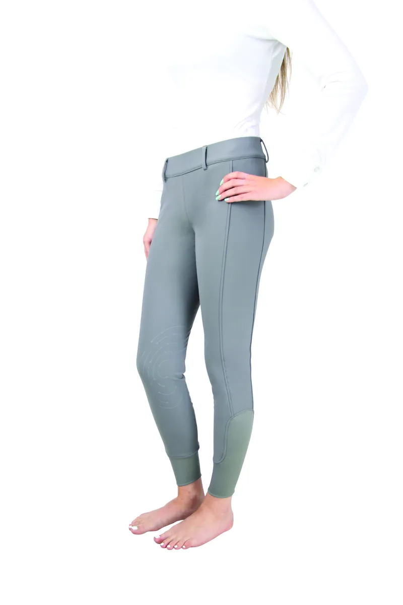 Hy Equestrian Glacial Softshell Riding Tights - Grey